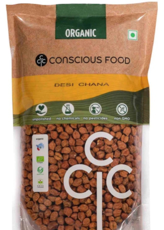 Conscious Food Bengal Gram / Desi Chana 1Kg Organic
